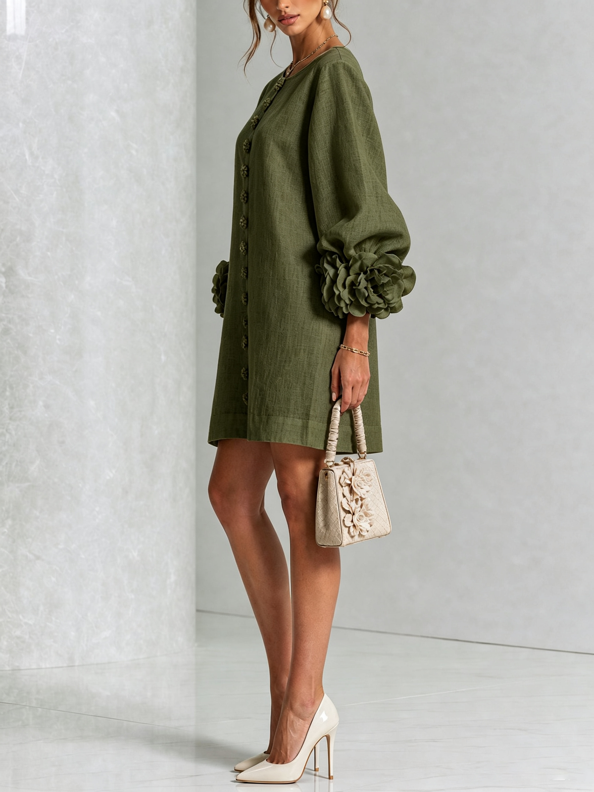 Rosalie | Mini Robe à Boutons