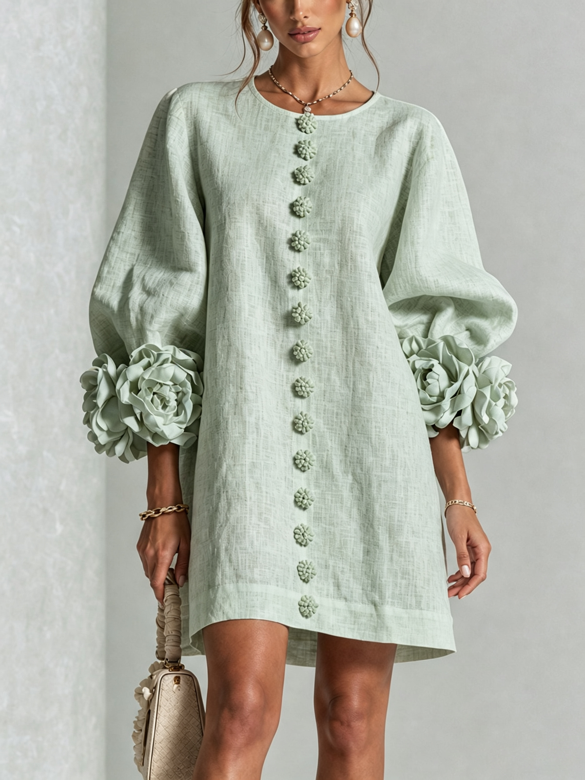 Rosalie | Mini Robe à Boutons