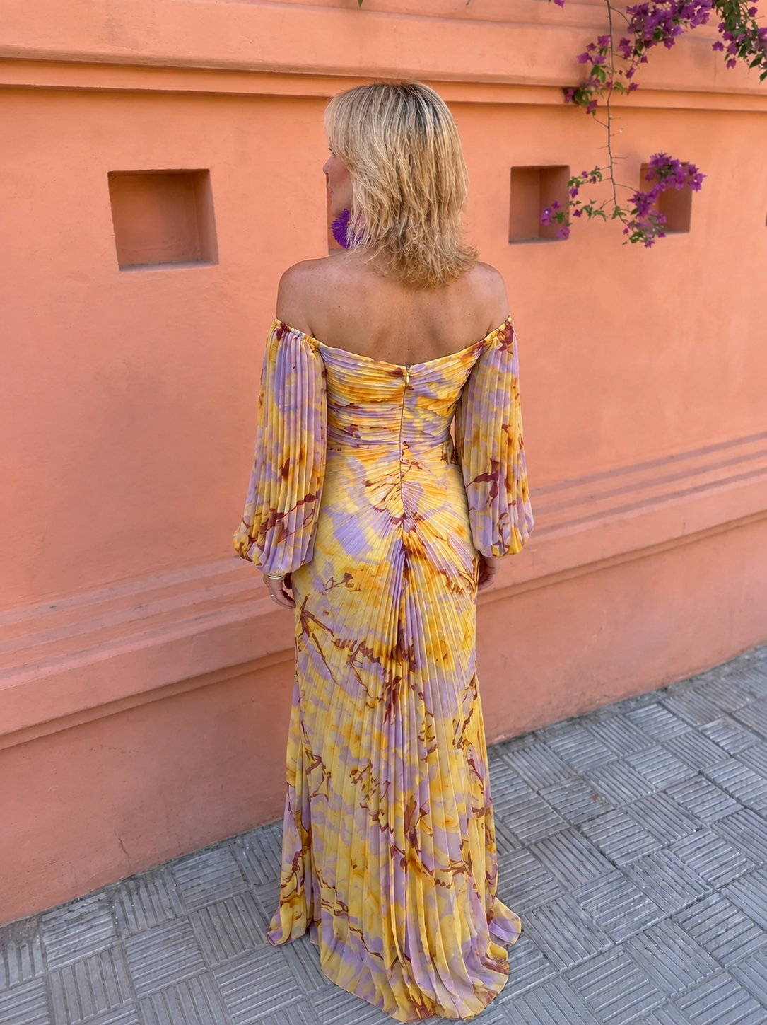 Greta | Robe Longue Fleurie Décolleté Profond