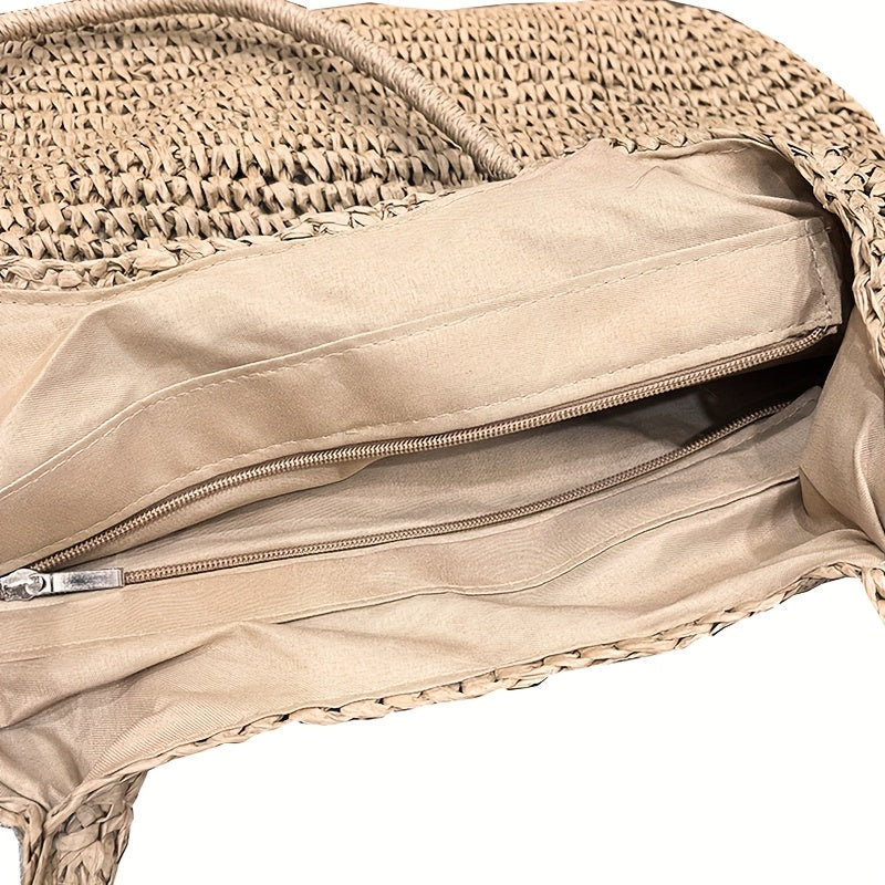 Marise | Sac Bandoulière en Paille Tressée - Noisette