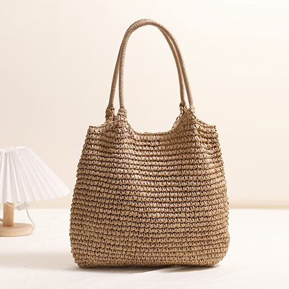 Marise | Sac Bandoulière en Paille Tressée - Noisette