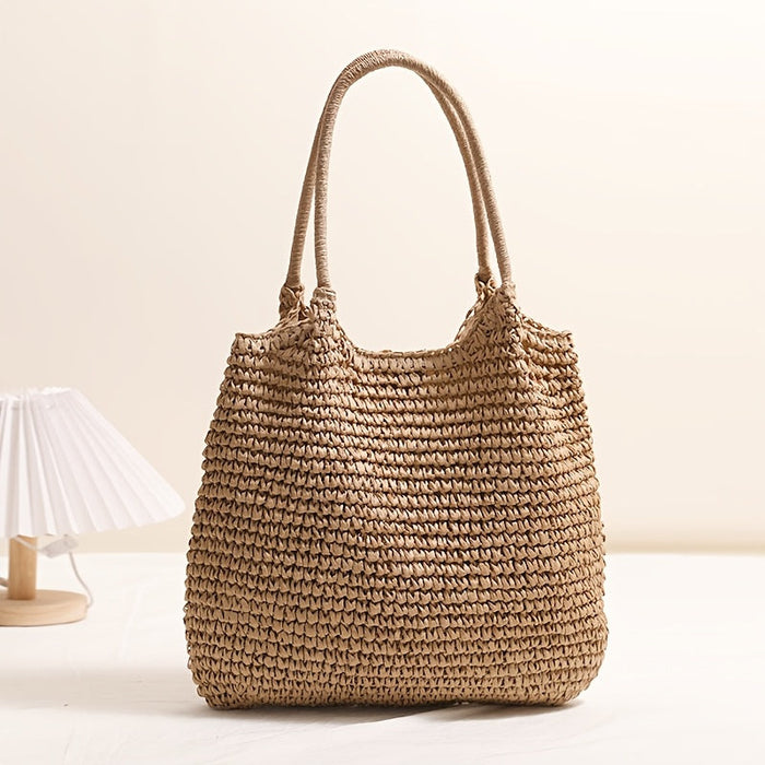 Marise | Sac Bandoulière en Paille Tressée - Noisette