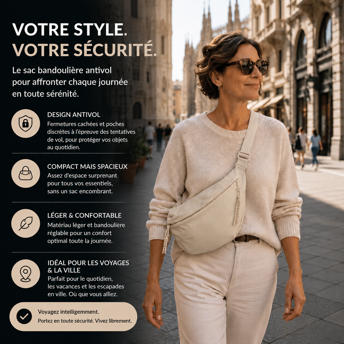 Hélène | Sac Bandoulière Beige