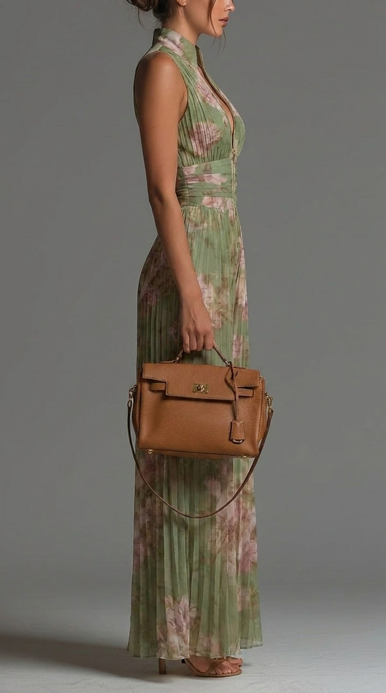 Isabelle | Combinaison Plissée en Gaze Florale