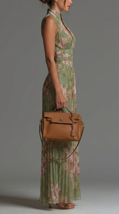 Isabelle | Combinaison Plissée en Gaze Florale