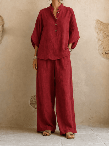 Mariette | Manches Chauve-Souris et Pantalon Large