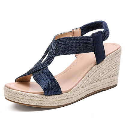 Patricia | Sandales Compensées Tressées Artisanales