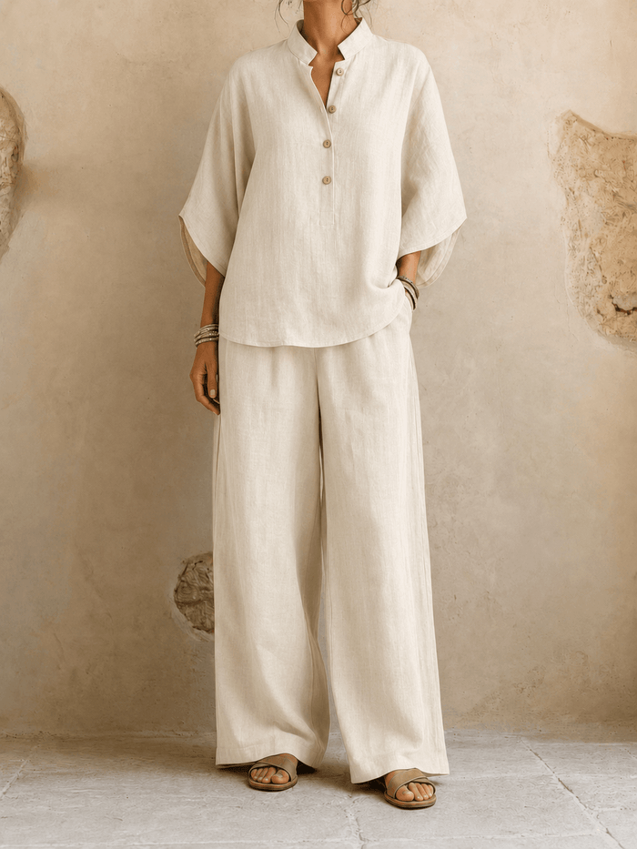 Mariette | Manches Chauve-Souris et Pantalon Large