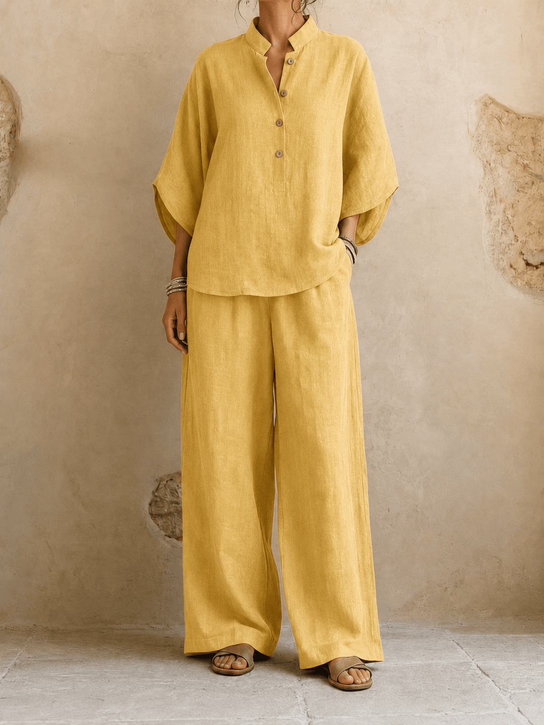 Mariette | Manches Chauve-Souris et Pantalon Large